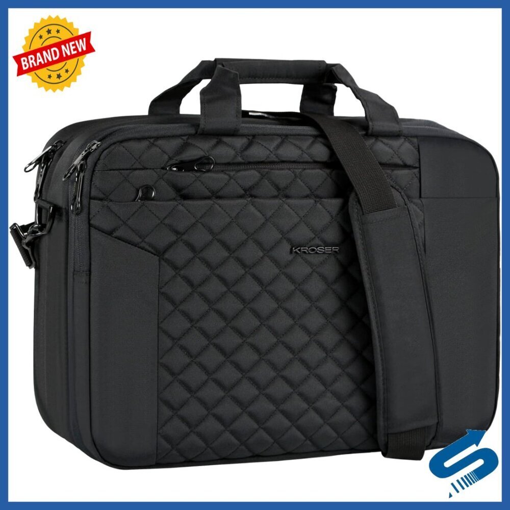 Laptop Messenger Bag Water Repellent Durable Polyester Large Capacity TSA
